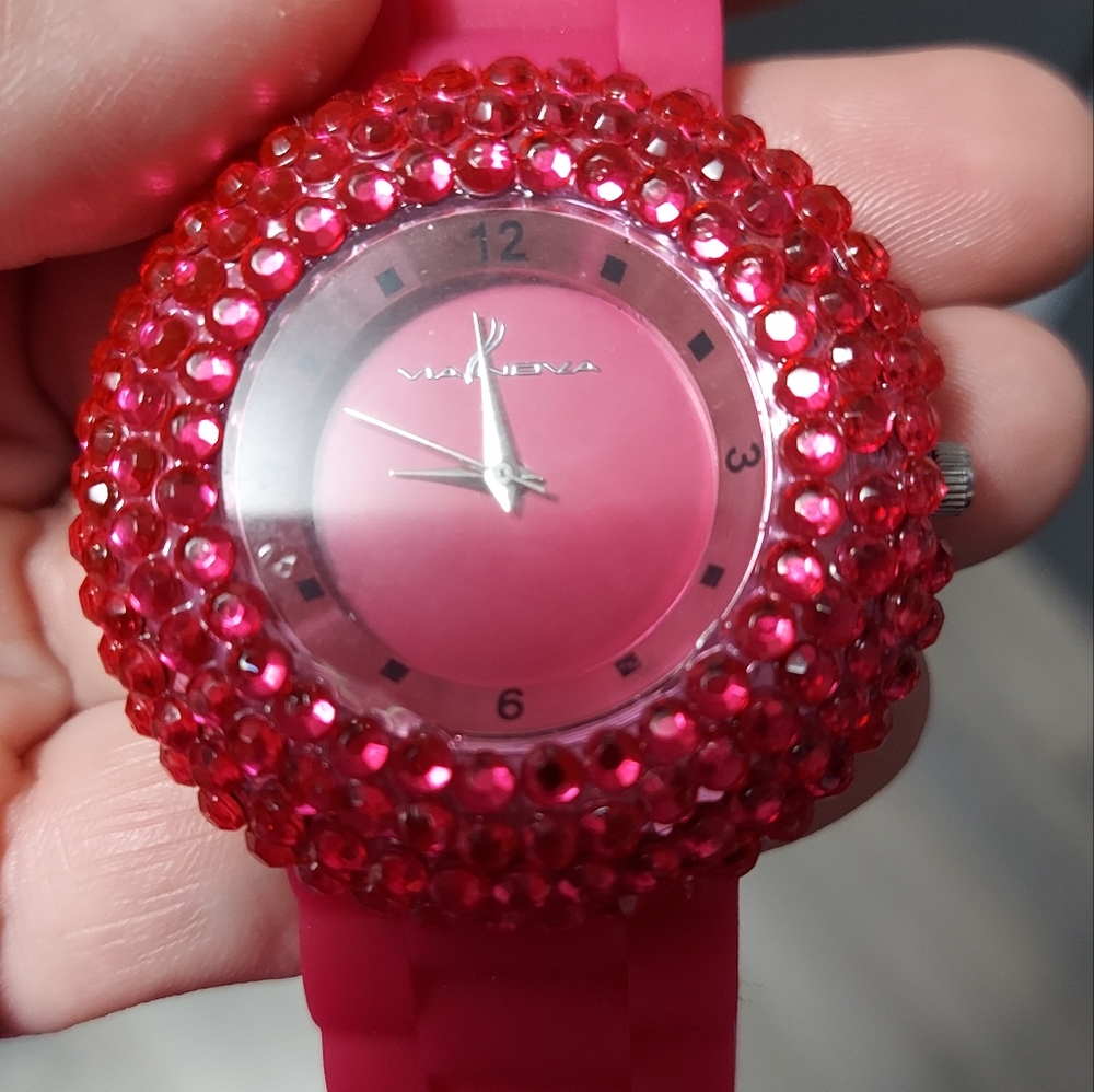 Pink Crystal Women's Watch